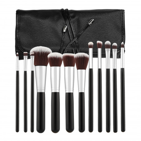 MIMO 12 Pcs Makeup Brush Set, Black