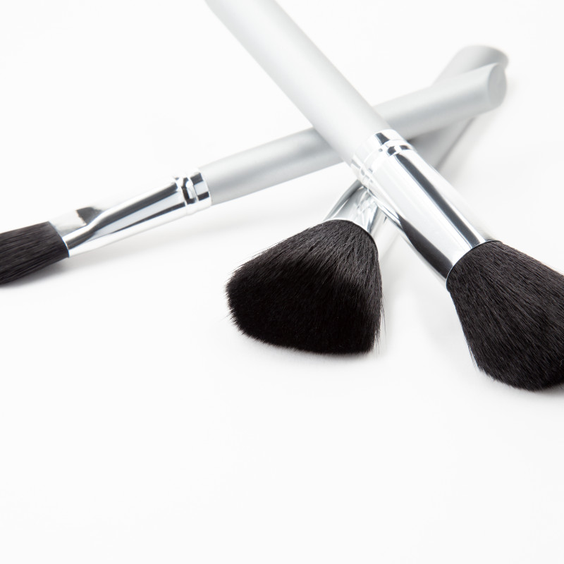 MIMO Set Mit 12 Make-up-Pinsel, Silber