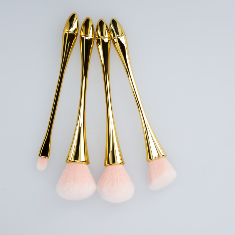 MIMO Set Pennelli Makeup Viso 4 Pezzi, Marrone - 2