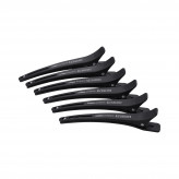LUSSONI Carbon Section Hair Clips with rubber band, 6 pcs.