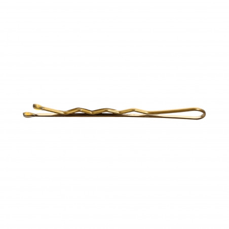 LUSSONI Haarklemmen lang 4 cm Gold gewellt 250 St.