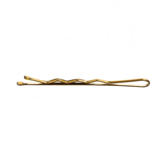 LUSSONI Wsuwki do włosów, dł. 4 cm, Złote, Karbowane, 250 szt. 