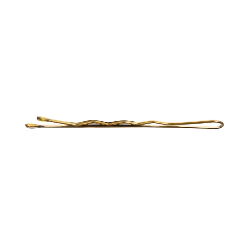 LUSSONI Wsuwki do włosów dł. 6 cm złote karbowane 250 szt.