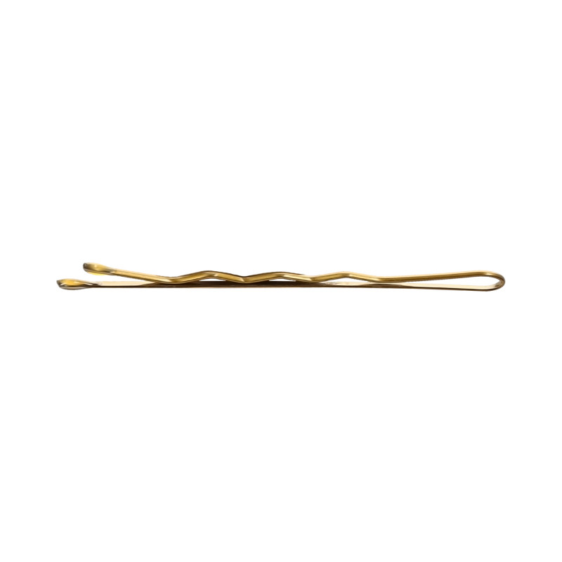 LUSSONI Waved Hair Grips, 6 cm, 250 pcs, golden color