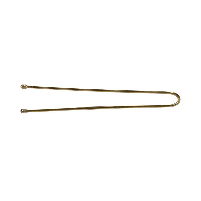 LUSSONI Фиби за кок с дължина 4,5 см, златни прави, 300 бр.