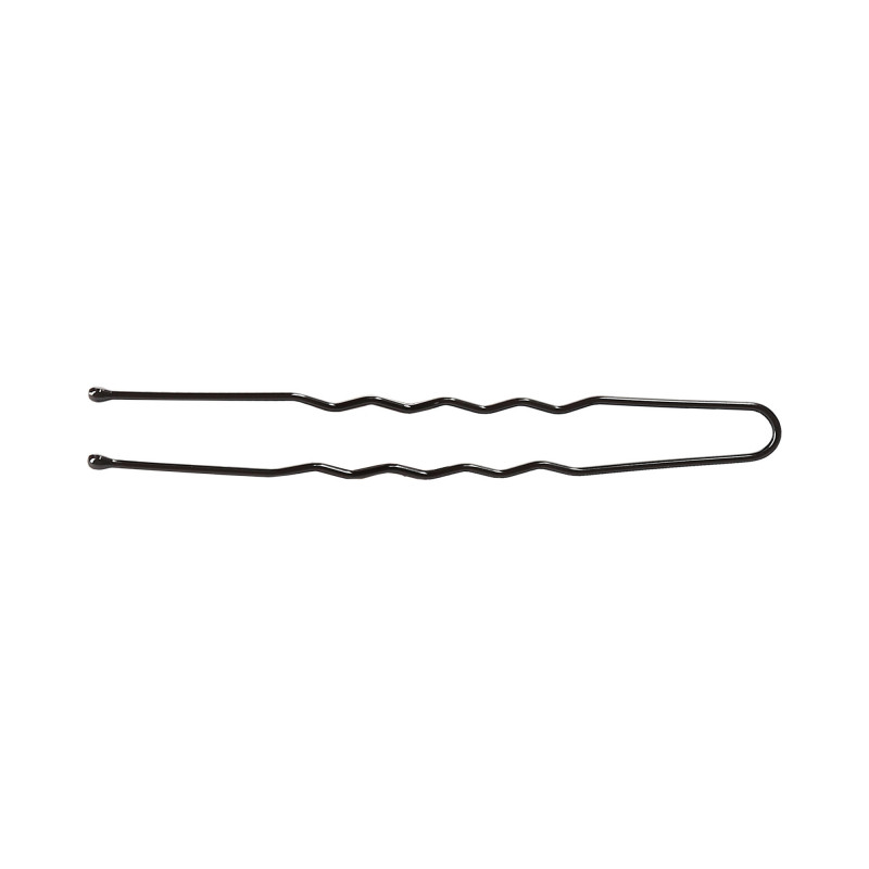 LUSSONI Haarnadeln für Haarknoten lang 6,5 cm Schwarz gewellt 300 St.