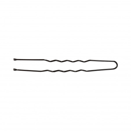 LUSSONI Haarnadeln für Haarknoten lang 6,5 cm Schwarz gewellt 300 St.