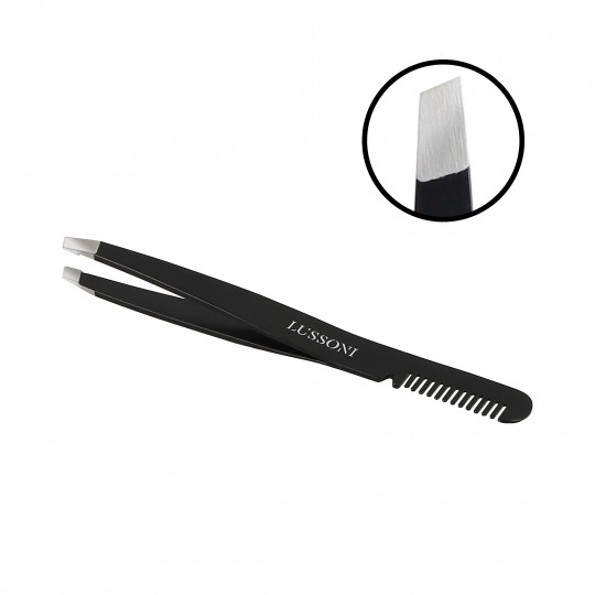 LUSSONI Slant tweezers with comb