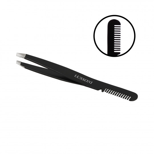 LUSSONI Slant tweezers with comb