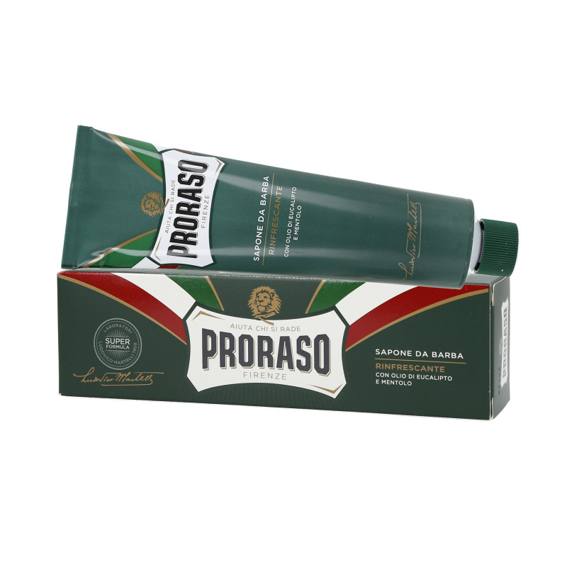 PRORASO GREEN Sabonete de barbear refrescante em bisnaga de 150ml