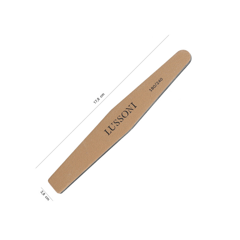 LUSSONI Dwustronny pilnik do paznokci trapez 180/240 10szt.