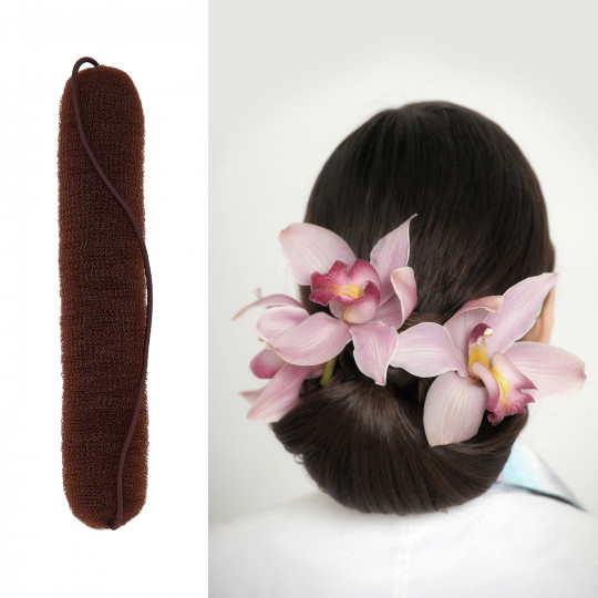 LUSSONI HR ACC HAIR BUN ROLL BROWN 230MM