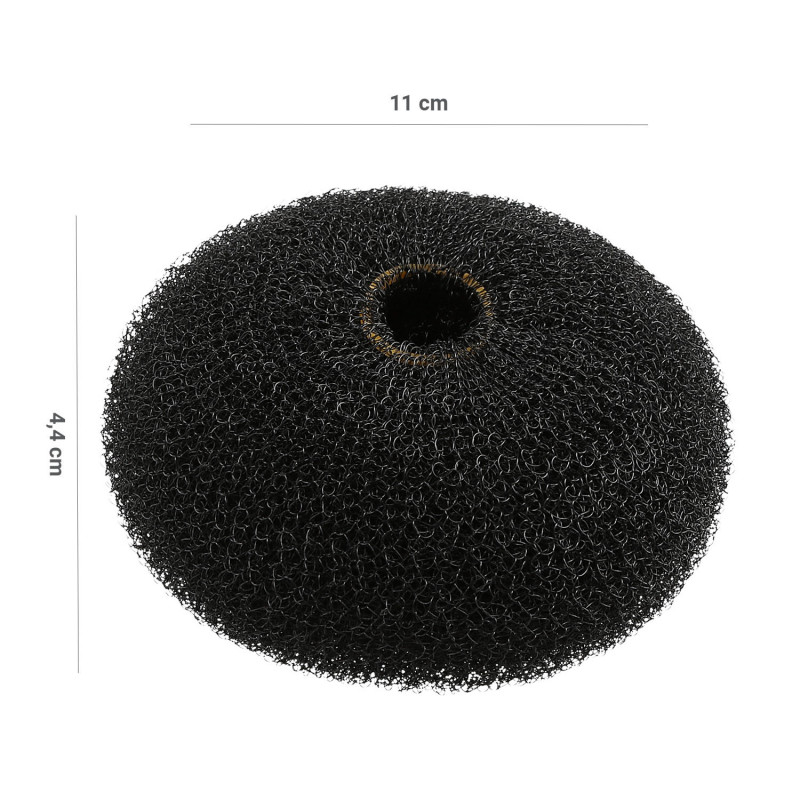 LUSSONI Ciambella Per Chignon, Nero, Ø 110 mm - 2