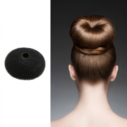 LUSSONI HR ACC HAIR BUN RING BLACK 110MM