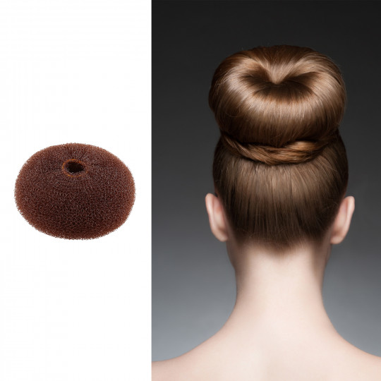 LUSSONI HR ACC HAIR BUN RING BROWN 110MM