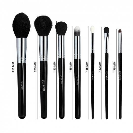 Lussoni Beauty Queen Set di Pennelli Trucco Professionale Confezione da 7