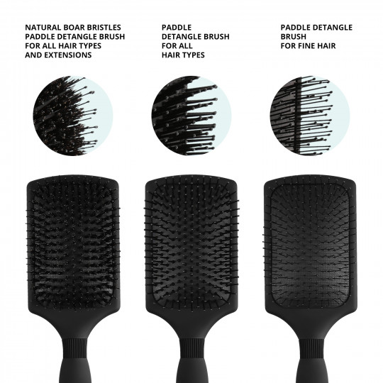 Lussoni Brosse à Cheveux Professionnel Démêlante Set de 3 Pcs