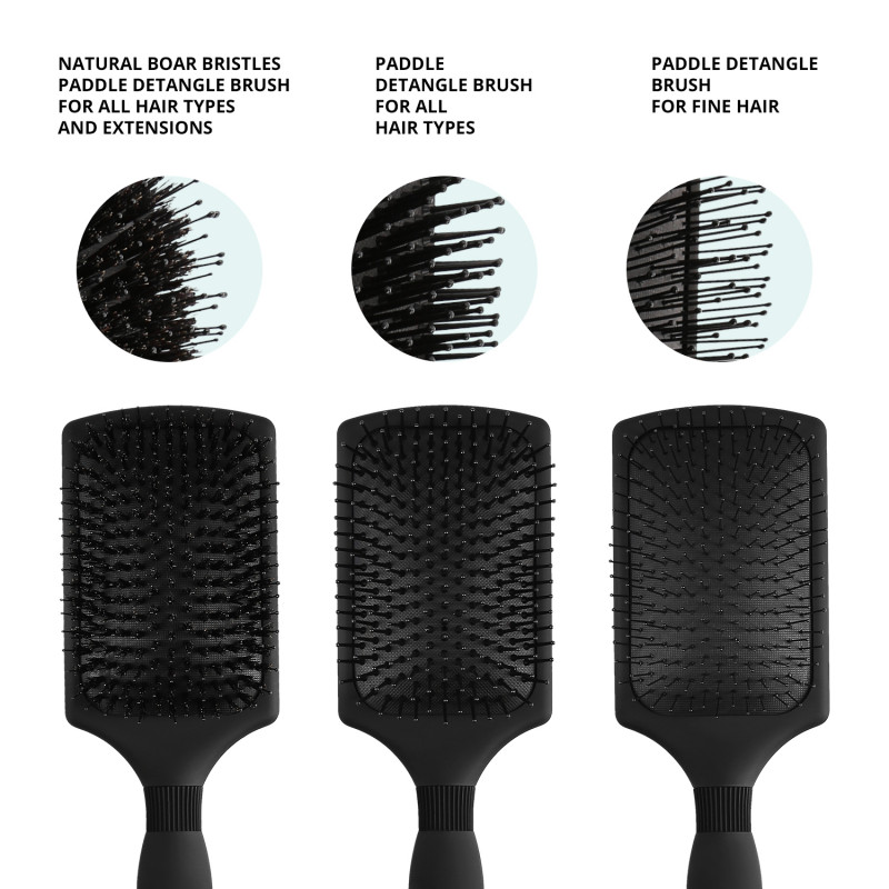 LUSSONI Gentle Detanglers Zestaw 3 profesjonalnych szczotek do włosów