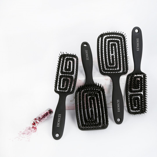 Lussoni Set de 4 Cepillos Profesionales para el cabello con ventilación