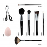 LUSSONI Glow Maker 8 Pcs Professional Makeup Brush Set	