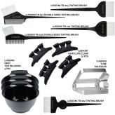 LUSSONI 10 Pcs Hair Coloring Kit: Hair Dyeing Bowls, Tinting Brushes, Hair Dividers, Tube Squeezer