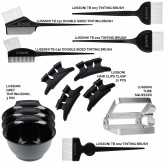 LUSSONI 10 Pcs Hair Coloring Kit: Hair Dyeing Bowls, Tinting Brushes, Hair Dividers, Tube Squeezer		