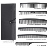 LUSSONI 7 Piece Professional Comb Set With Case