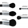 Lussoni Makeup Essentials Set de 5 Brochas de Maquillaje Profesional