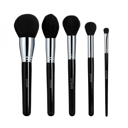 Lussoni Makeup Essentials Set de 5 Brochas de Maquillaje Profesional