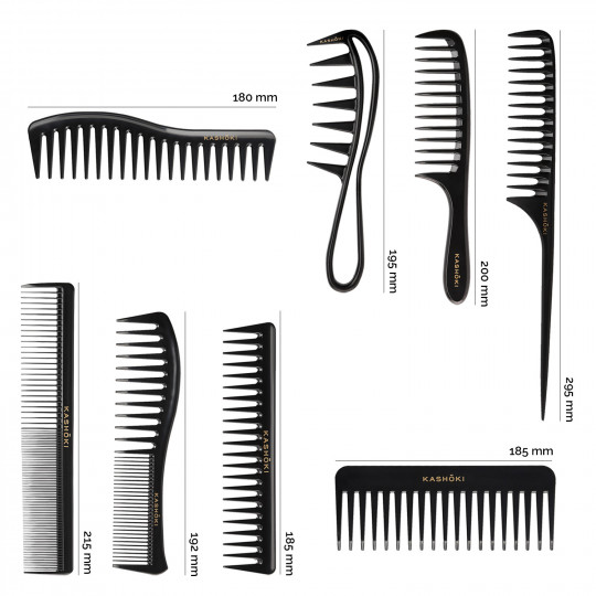 Kashōki Set de Peignes pour Cheveux 8 pcs