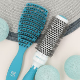 ILU 2 PCS TURQUOISE HAIRBRUSH SET