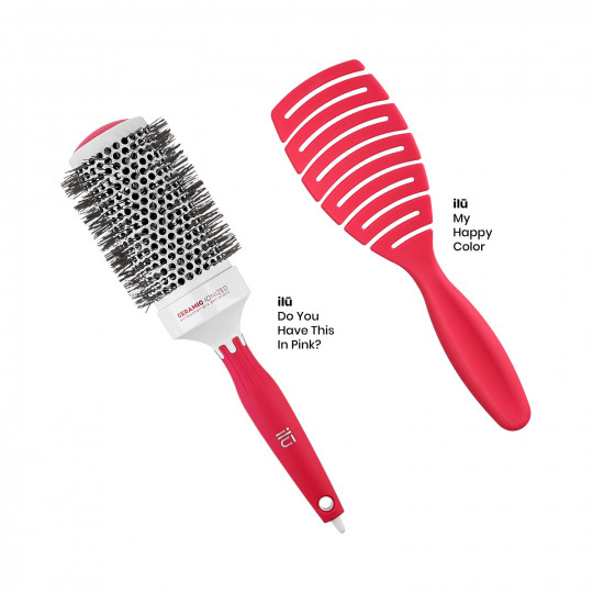 T4B ILŪ Sæt med 2 røde børster: til styling og redning af hår