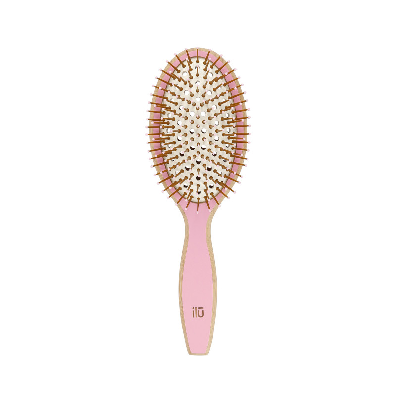 ilū by Tools For Beauty, escova de cabelo de bambu - Pink Flamingo