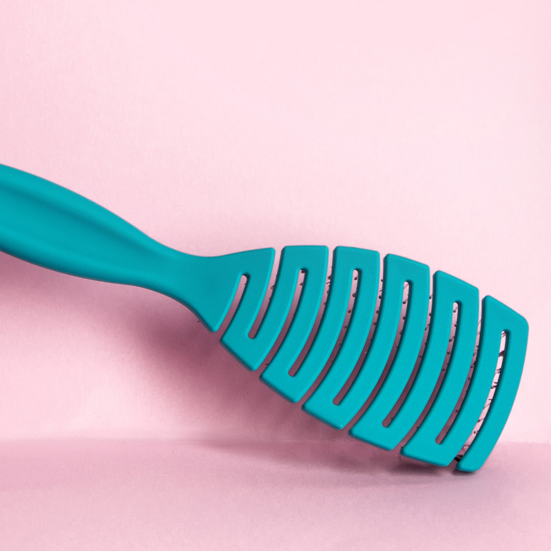 ilū My Happy Color Spazzola per Capelli Ventilata, Turchese - 5