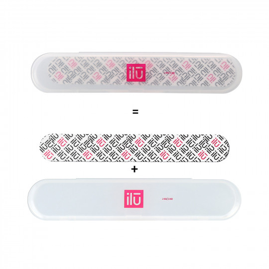 ilū Nail File with Travel Case, 240/240
