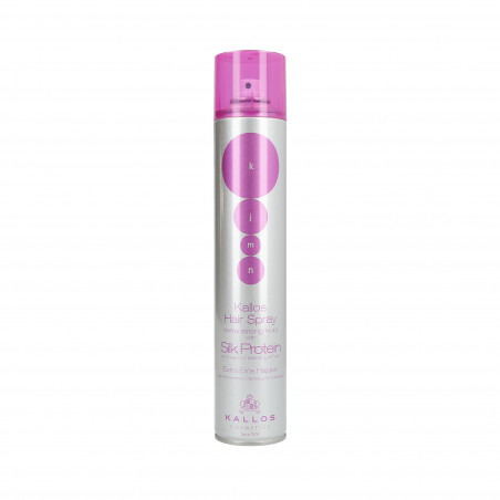KALLOS KJMN Silk Protein Bardzo mocny lakier do włosów 500ml - 1 KALLOS KJMN Silk Protein Bardzo mocny lakier do włosów 500ml - 1