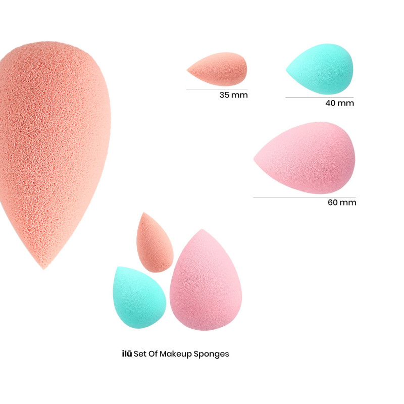 ilū Set di 3 Spugne Makeup - 2