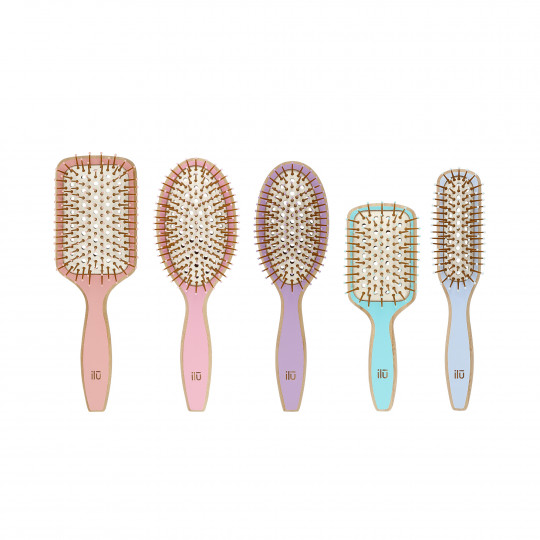 ilū by Tools For Beauty, escova de cabelo de bambu - Pink Flamingo