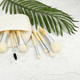 T4B MAKEUP BRUSH BAMBOO WHITE 10PCS SET