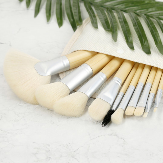 MIMO by Tools For Beauty, 10 Pcs Makeup Brush Set, Bamboo