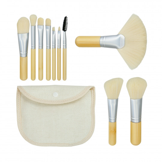 MIMO by Tools For Beauty, 10 Pcs Makeup Brush Set, Bamboo