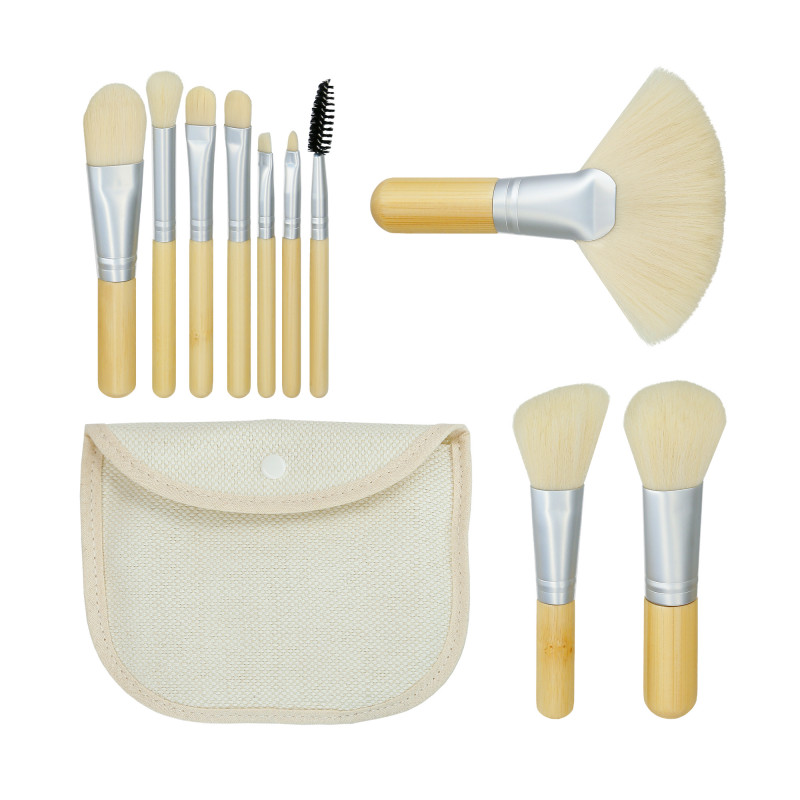 MIMO 10 pinceaux de maquillage Set, bamboo - 2