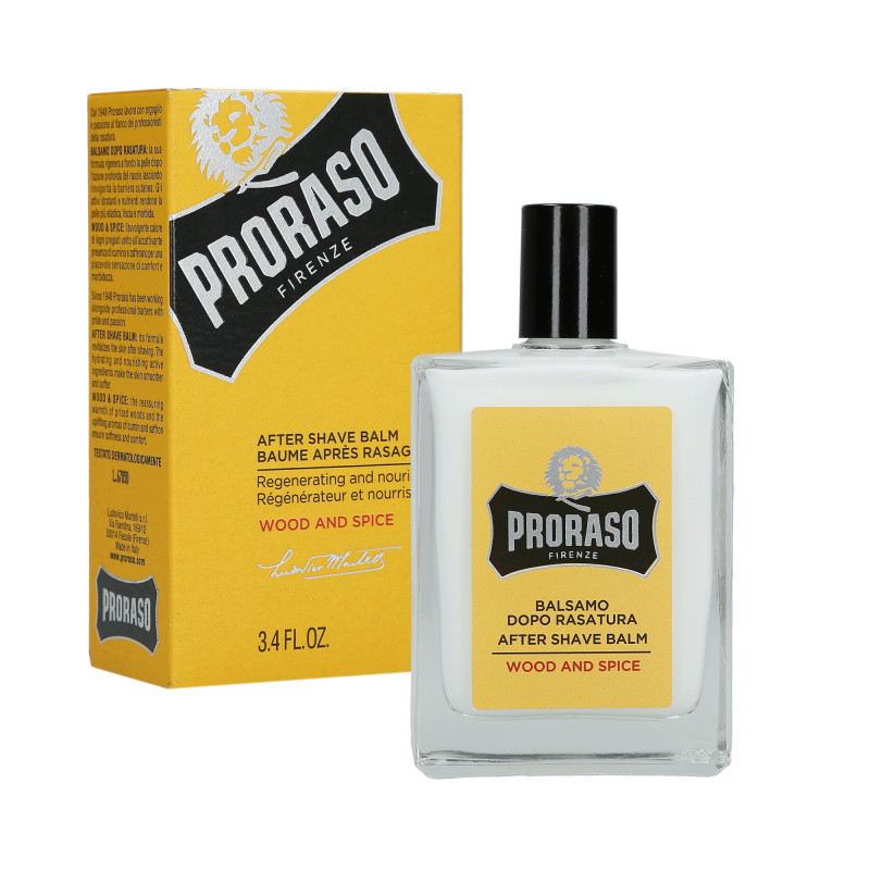PRORASO SINGLE BLADE Wood And Spice Aftershave-balsam 100ml