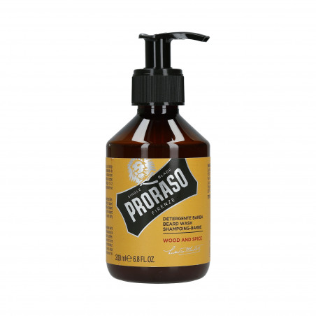 PRORASO SINGLE BLADE Wood & Spice Beard Shampoo 200ml