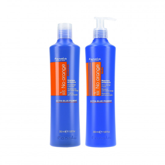 FANOLA NO ORANGE Conjunto para cabelos castanhos, shampoo 350ml + máscara 350ml