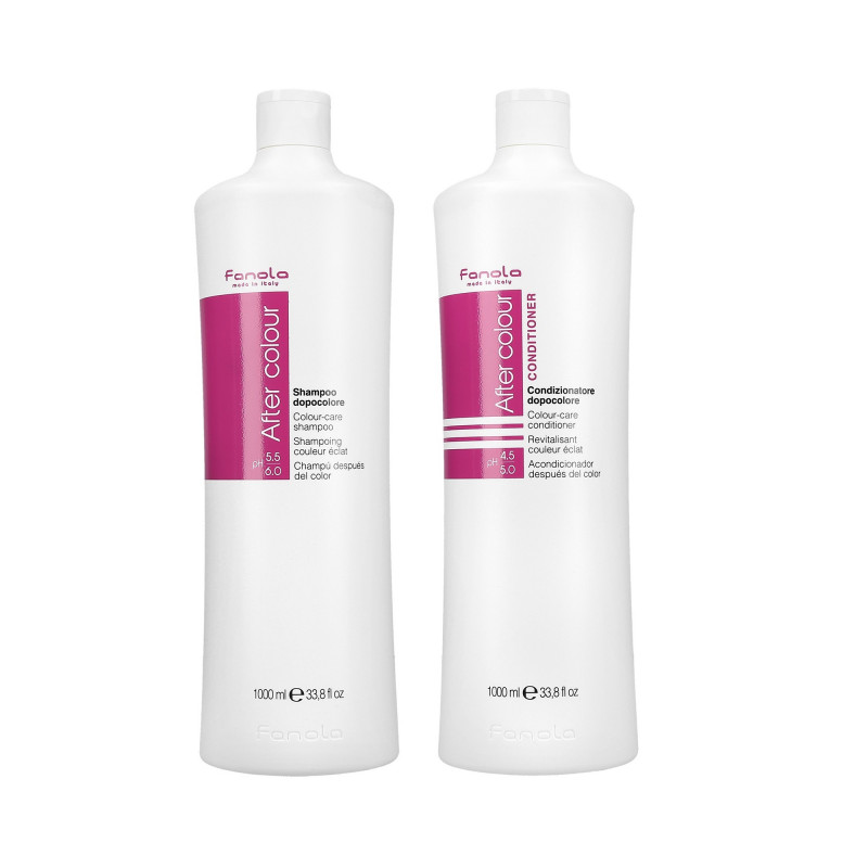 FANOLA AFTER COLOR Conjunto para cabelos coloridos shampoo 1000ml + condicionador 1000ml