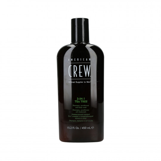 AMERICAN CREW Tea Tree Hair šampón, kondicionér a sprchový gél 3v1 450ml