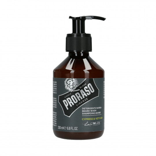 PRORASO SINGLE BLADE Shampoo para barba Cypress&Vetyver 200ml