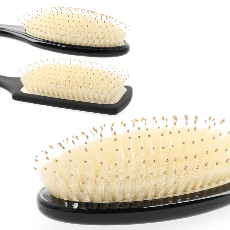 Kashōki by Tools For Beauty, Zestaw 3 szczotek do włosów z białym włosiem dzika 