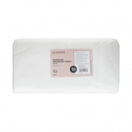 LUSSONI Asciugamano Non Tessuto Traforato Monouso, BASIC, 70 cm x 50 cm,  100 Pezzi